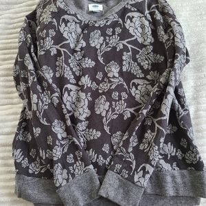 Rose print sweater